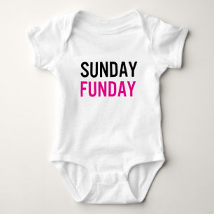 Zazzle Sunday Funday Baby One Piece Strampler
