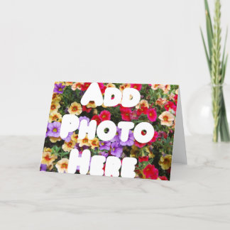 Zazzle Template Design Mein eigenes Foto Derzeitig Karte