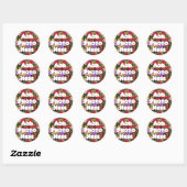 Zazzle Template Design Mein eigenes Foto Derzeitig Runder Aufkleber (Blatt)