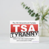 Zazzle TSA Tyranny Image Postkarte (Stehend Vorderseite)