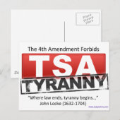 Zazzle TSA Tyranny Image Postkarte (Vorne/Hinten)