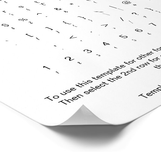 Zazzle V1.2: Langsamer Schriftart Poster (Ecke)