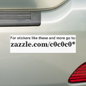 Zazzle Werbeaktion Autoaufkleber (Auf Auto)