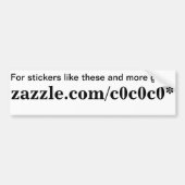 Zazzle Werbeaktion Autoaufkleber (Vorne)