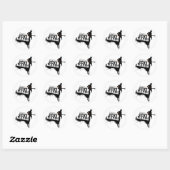 Zazzle Your Band Runder Aufkleber (Blatt)