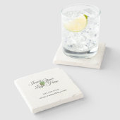 Zazzle Your Company Logo Stone Untersetzer (Seitenansicht)