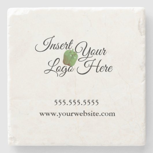 Zazzle Your Company Logo Stone Untersetzer (Vorderseite)