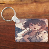 Zazzles trendige, einzigartige Acrylic Schlüsselan Schlüsselanhänger (Rückseite)