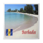 zB007 BARBADOS Strand, Meerblick, Fliese (Vorderseite)