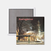 zBA003 MOSQUE FERHAD-BEGOVA Bosnien und Herzegowin Magnet (Vorderseite/Rückseite)