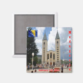 zBA006 SANCTUARY MEDJUGORJ Bosnia and Zevina Magnet (Vorderseite/Rückseite)