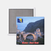 zBA009 MOSTAR STARI MOST Bosnien und Herzegowina, Magnet (Vorderseite/Rückseite)