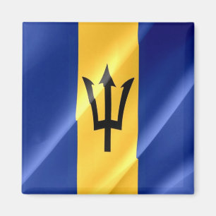 zBB002 BARBADOS, Waving Flag, Amerika, Kühlschrank Magnet