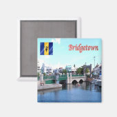 zBB008 BRIDGETOWN, Panorama, Barbados, Kühlschrank Magnet (Vorderseite/Rückseite)