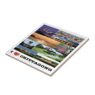 zBD003 I Liebe CHITTAGONG, Bangladesch Fliese