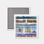 zBE006 BRÜSSEL Belgien - Kühlschrank Magnet (Vorderseite/Rückseite)