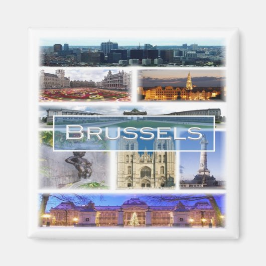 zBE006 BRÜSSEL Belgien - Kühlschrank Magnet (Vorne)