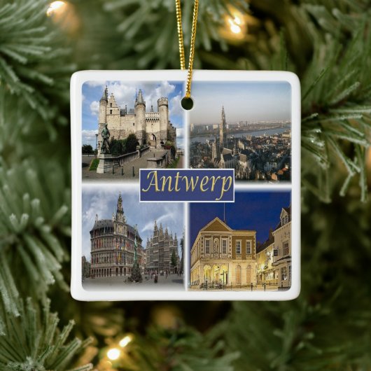 zBE008 ANTWERP Belgien, Keramikornament (Baum)