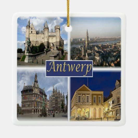 zBE008 ANTWERP Belgien, Keramikornament (Rückseite)
