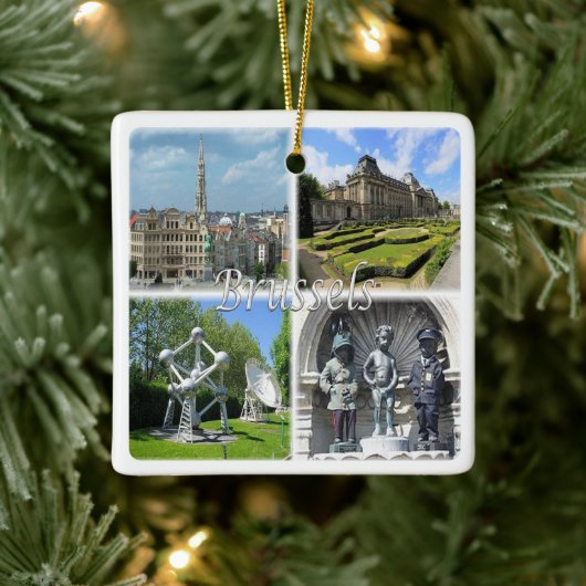 zBE009 BRÜSSEL Bruxelles Belgien, Keramikornament (Baum)