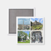 zBE009 BRÜSSEL Bruxelles Belgien, Kühlschrank Magnet (Vorderseite/Rückseite)