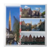 zBE010 BRUGES Belgien, Fliese (Vorderseite)