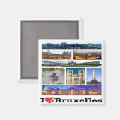zBE013 BRÜSSEL BRUXELLES Belgien, Kühlschrank Magnet (Vorderseite/Rückseite)