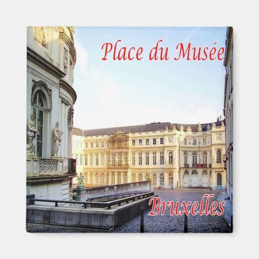 zBE017 BRÜSSEL BRUXELLES Museumsplatz, Kühlschrank Magnet (Vorne)
