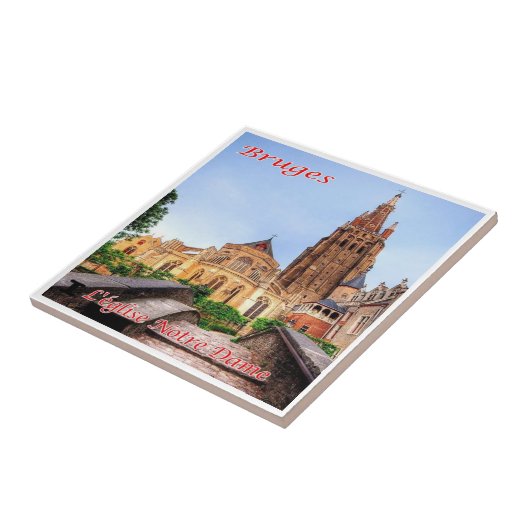 zBE038 BRUGES The Notre Dame, Belgien, Fliese (Seite)