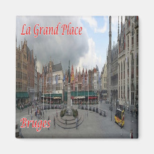 zBE049 BRUGES La Grand Place, Belgien, Kühlschrank Magnet