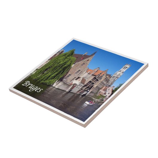 zBE052 BRUGES-Kanal, Belgien, Fliese (Seite)