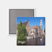 zBE052 BRUGES-Kanal, Belgien, Kühlschrank Magnet (Vorderseite/Rückseite)