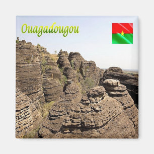 zBF005 PEAKS VON FABEDOUGOU, Burkina Faso, Kühlsch Magnet