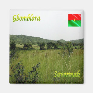 zBF012 GBOMBLORA, Savannah, Burkina Faso, Kühlschr Magnet