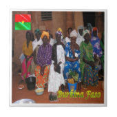 zBF013 BURKINA FASO, Bobo Vendors, Afrika, Fliese (Vorderseite)