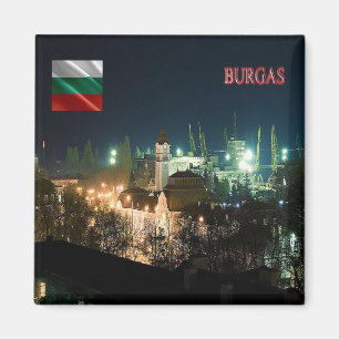 zBG007 BURGAS von Night Bulgaria Kühlschrank Magnet