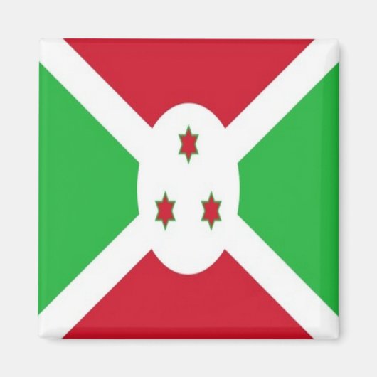 zBI001 BURUNDI FLAG, Afrika, Kühlschrank Magnet (Vorne)