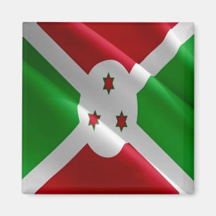 zBI002 BURUNDI - WAVING FLAG, Afrika, Kühlschrank Magnet