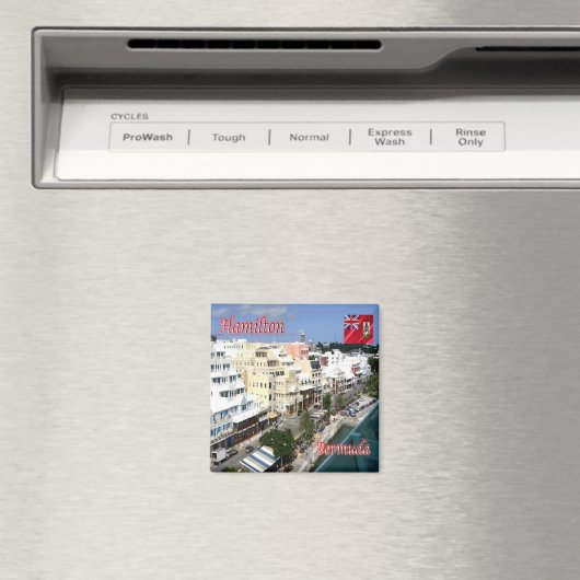 zBM004 HAMILTON, Front Street, Bermuda, Kühlschran Magnet (In Situ (Geschirrspüler))