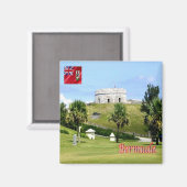 zBM005 BERMUDA, Fort Saint Catherine, Kühlschrank Magnet (Vorderseite/Rückseite)
