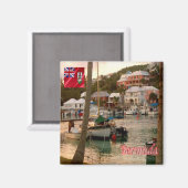 zBM007 BERMUDA, Flatts Village, Amerika, Kühlschra Magnet (Vorderseite/Rückseite)