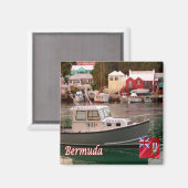 zBM008 BERMUDA, Flatts Village, Panorama, Kühlschr Magnet (Vorderseite/Rückseite)