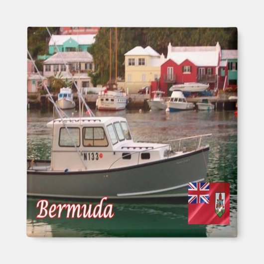 zBM008 BERMUDA, Flatts Village, Panorama, Kühlschr Magnet (Vorne)