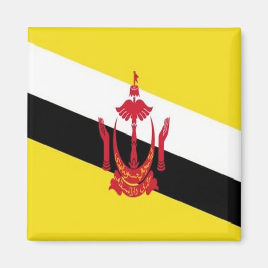 zBN001 Bruneian FLAG Brunei, Kühlschrankmagnet (Vorne)