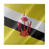 zBN002 Bruneian waving FLAG Brunei, Fliese (Vorderseite)