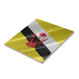 zBN002 Bruneian waving FLAG Brunei, Fliese