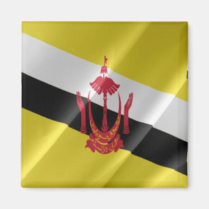 zBN002 Bruneian waving FLAG Brunei, Kühlschrankmag Magnet