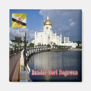 zBN006 MOSCHEE OMAR ALI SAIFUDDIEN, Brunei, Kühlsc Magnet
