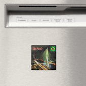 zBR014 SAO PAULO by Night, Brasilien. Kühlschrank Magnet (In Situ (Geschirrspüler))