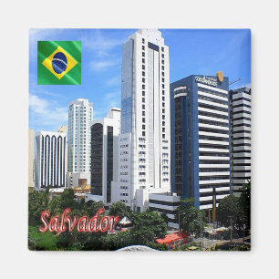 zBR015 SALVADOR, Brasilien, Skycraper, Kühlschrank Magnet